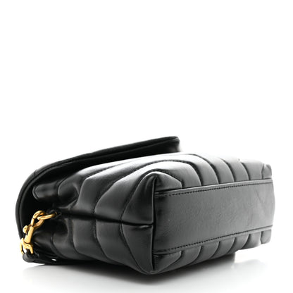 Saint Laurent Calfskin Y Quilted Monogram Toy Loulou Crossbody Bag Black 4 of 10