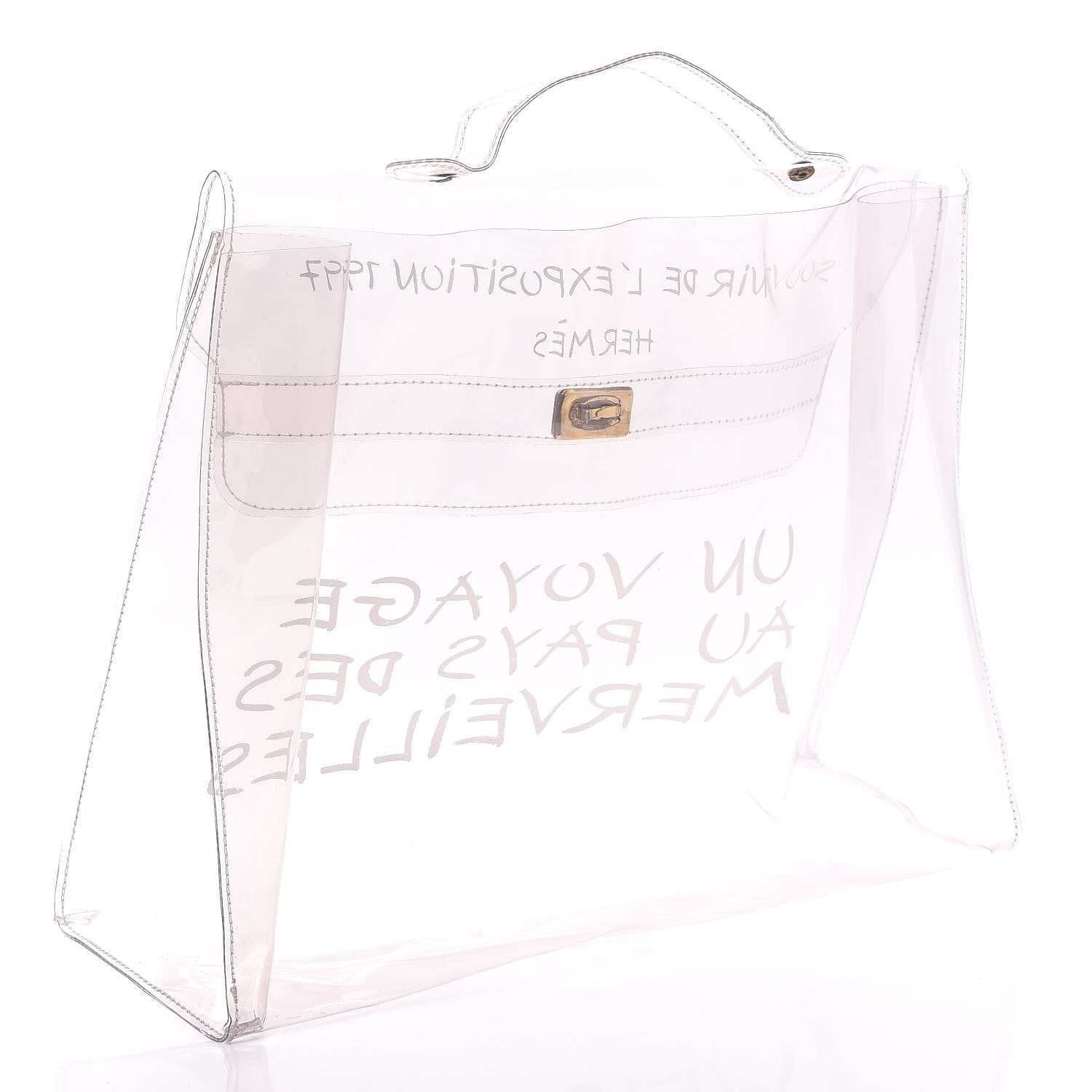 Hermes Vinyl Souvenir De L'Exposition Kelly Transparent 3 of 8