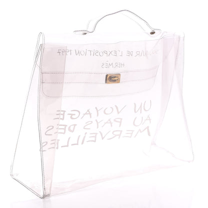 Hermes Vinyl Souvenir De L'Exposition Kelly Transparent 3 of 8