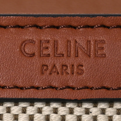 Celine Textile Calfskin Teen Triomphe Bag Natural Tan 7 of 19