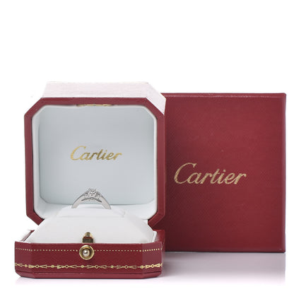 Cartier Platinum Diamond .23ct Ballerine Solitaire Engagement Ring 50 5.25 8 of 8