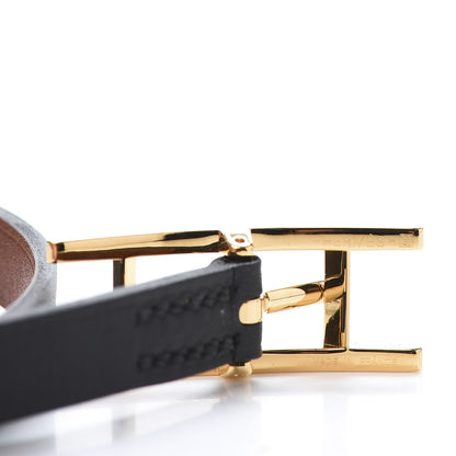 Hermes Chamonix Hapi 3MM Triple Tour Wrap Bracelet T2 Black 4 of 6