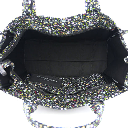 Marc Jacobs Cotton Canvas Floral Print Medium The Traveler Tote Bag Black 5 of 10