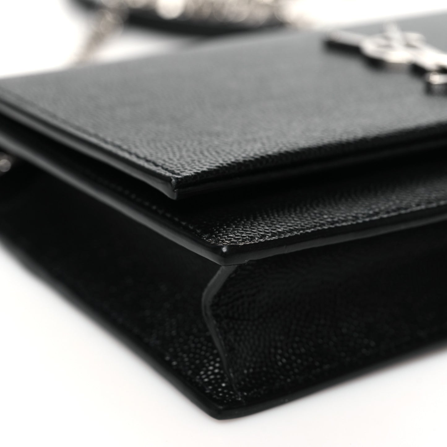 Grain De Poudre Classic Monogram Kate Tassel Chain Wallet Black