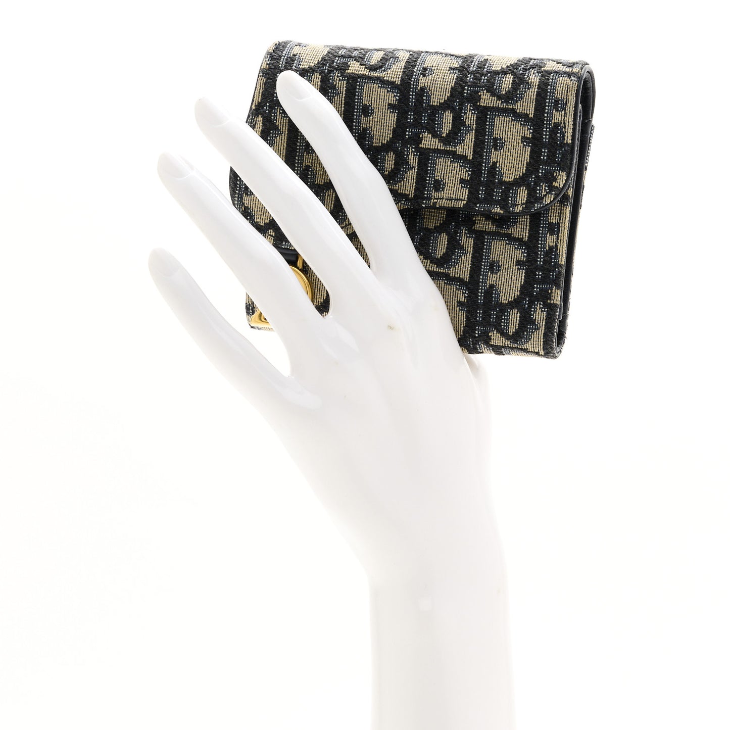 Oblique Saddle Lotus Wallet Blue