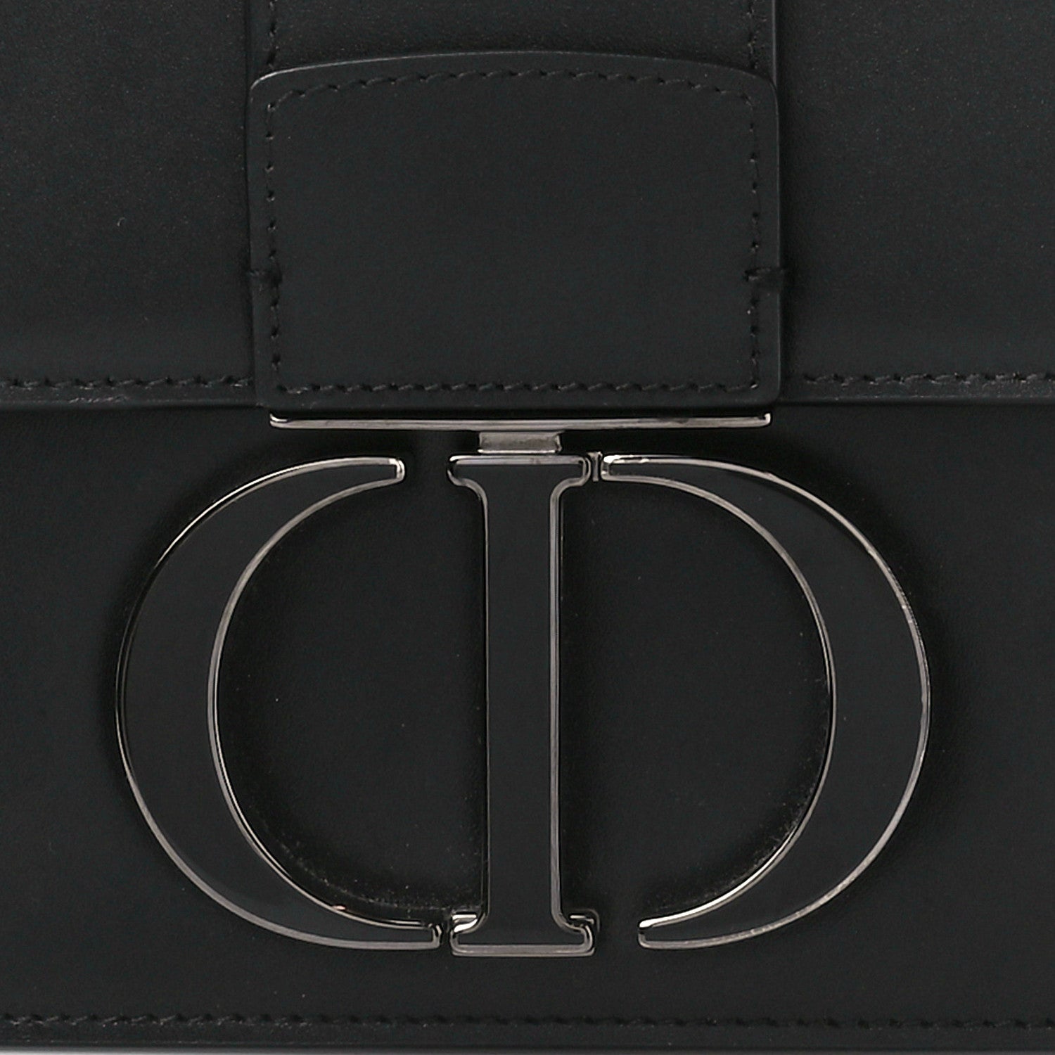 Christian Dior Smooth Calfskin 30 Montaigne Flap Bag Black 9 of 12