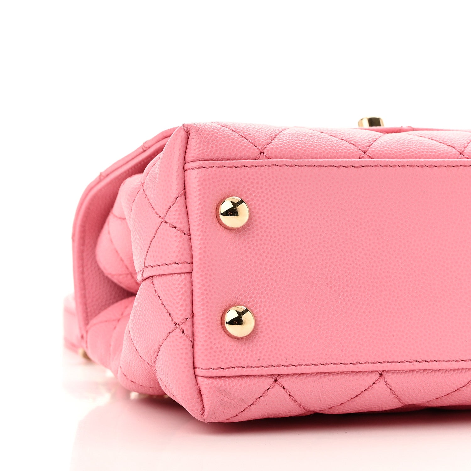 Chanel Caviar Quilted Extra Mini Coco Chain Handle Flap Pink 9 of 11