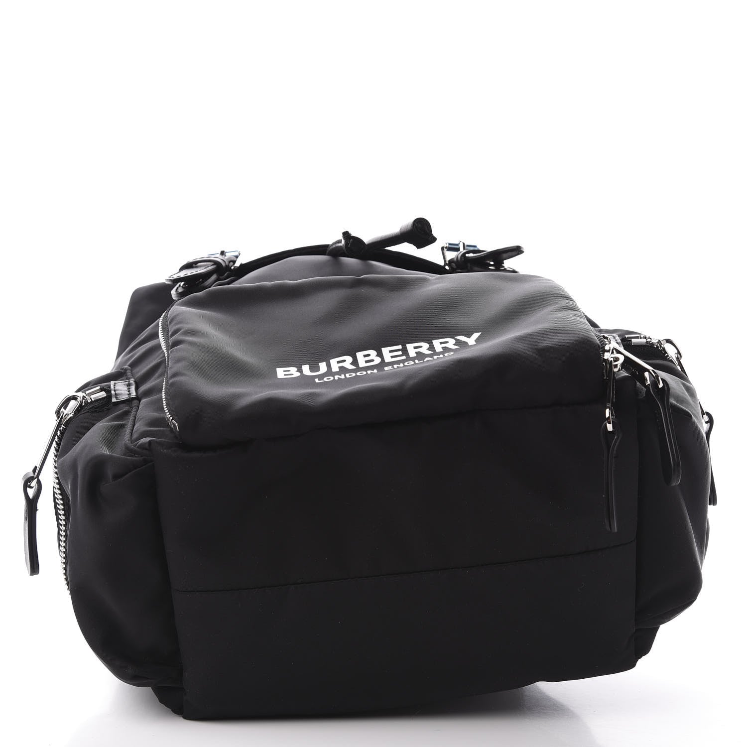 Burberry Nylon Logo Print Medium Rucksack Backpack Black 3 of 10
