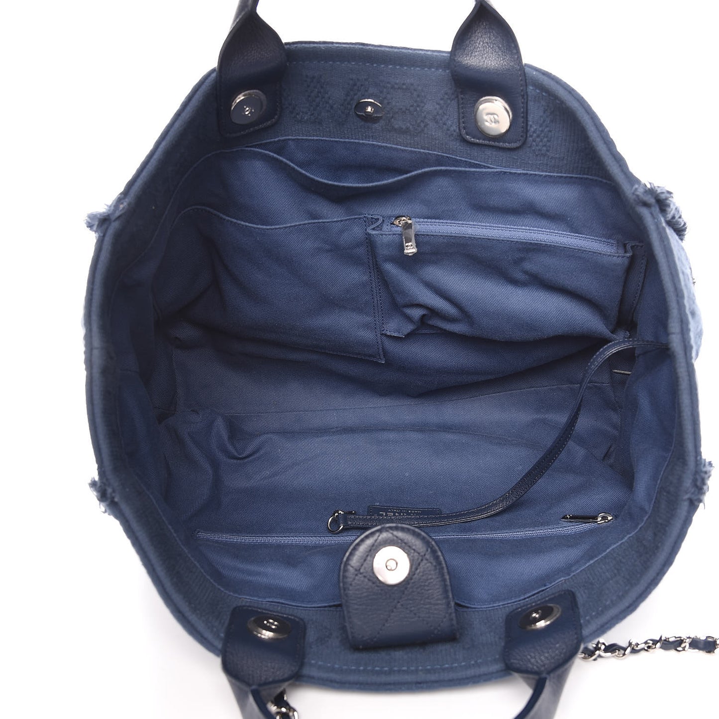 Canvas Large Double Face Shopping Tote Navy