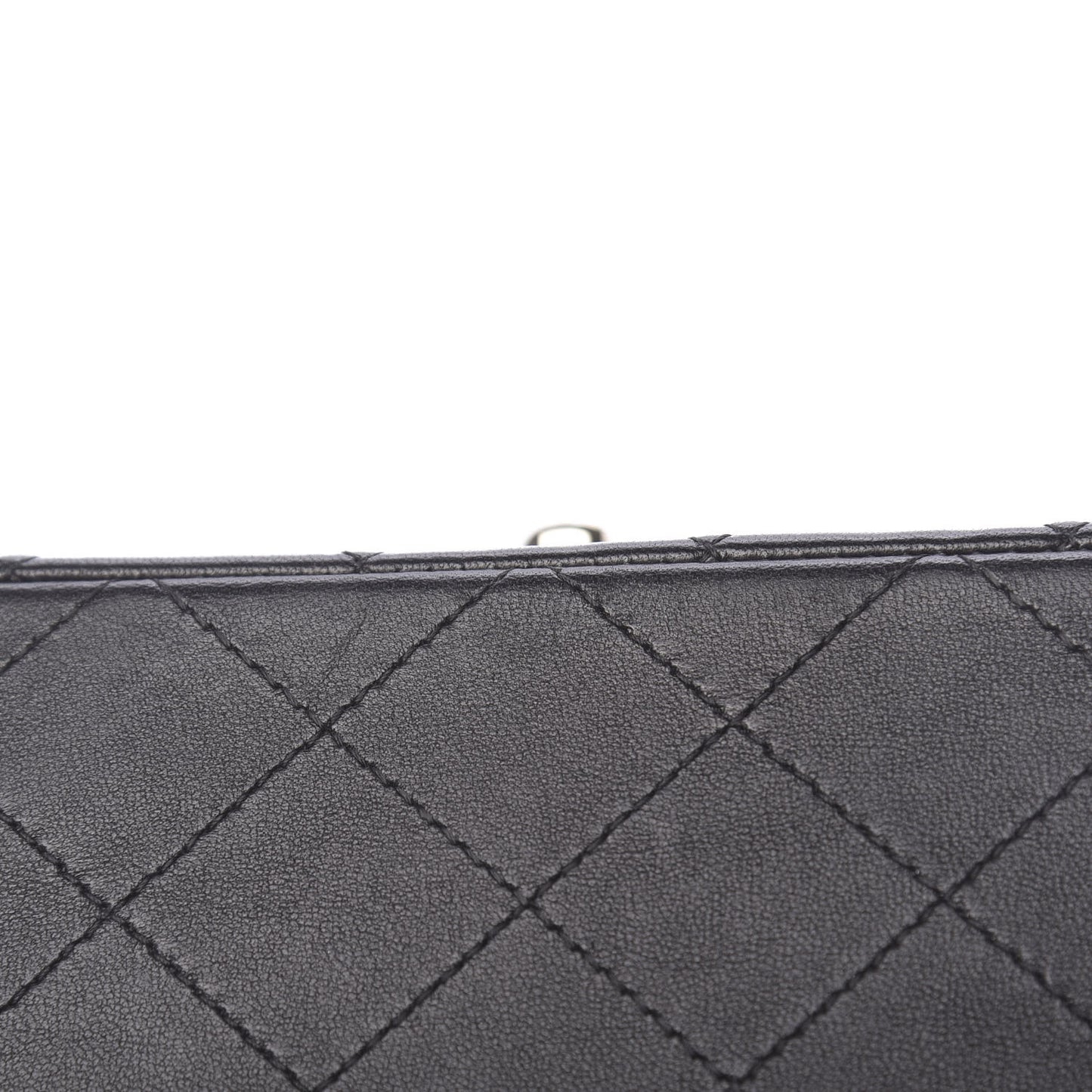 Lambskin Quilted Mini Rectangular Flap Black