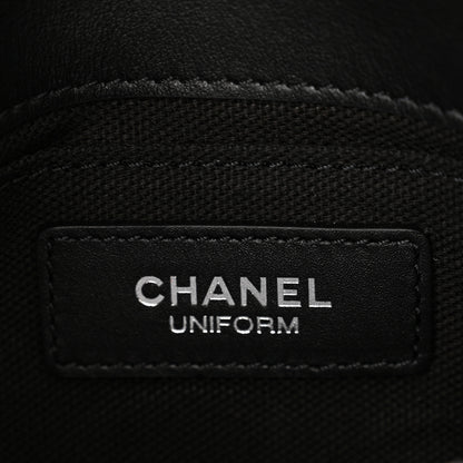 Chanel Calfskin Quilted CC Uniform Flap Belt Bag Black 6 of 11