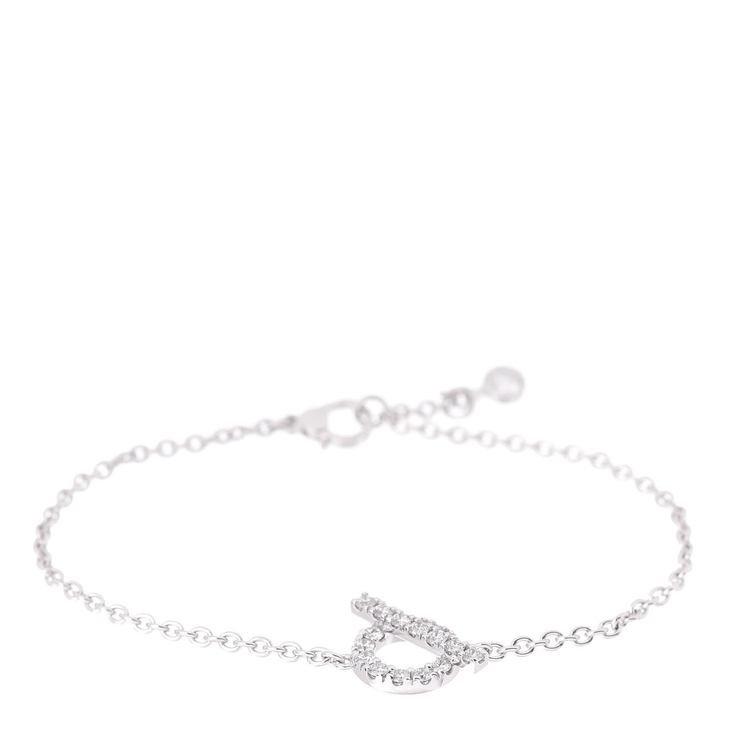Hermes 18K White Gold Diamond Finesse Bracelet ST 1 of 5