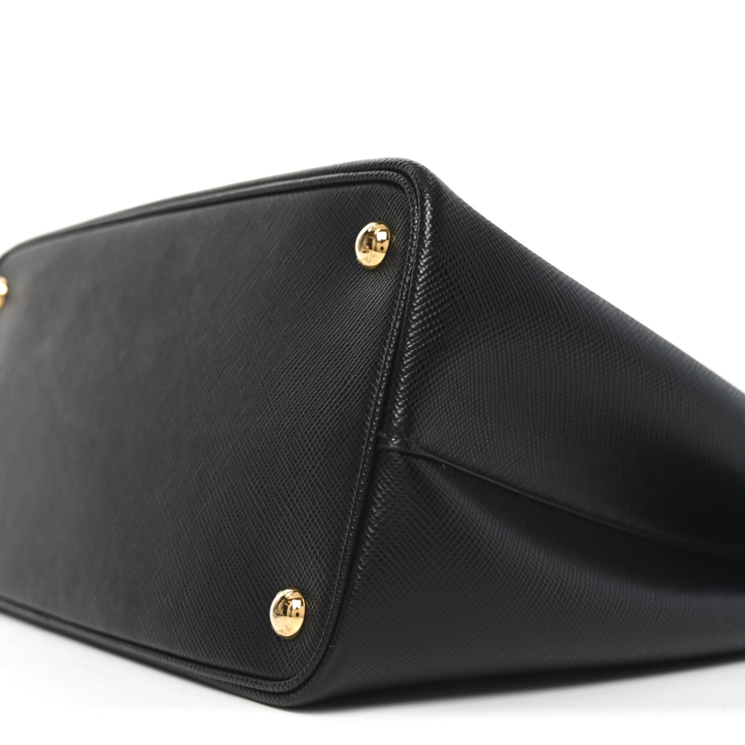 Prada Saffiano Cuir Medium Double Bag Black Fuoco 9 of 9