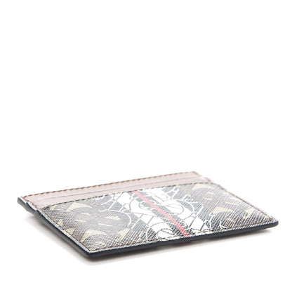 Burberry E-Canvas Monogram Stripe Card Case Bridle Brown 4 of 8
