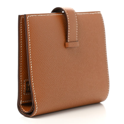 Hermes Epsom Bearn Compact Wallet Gold 3 of 7