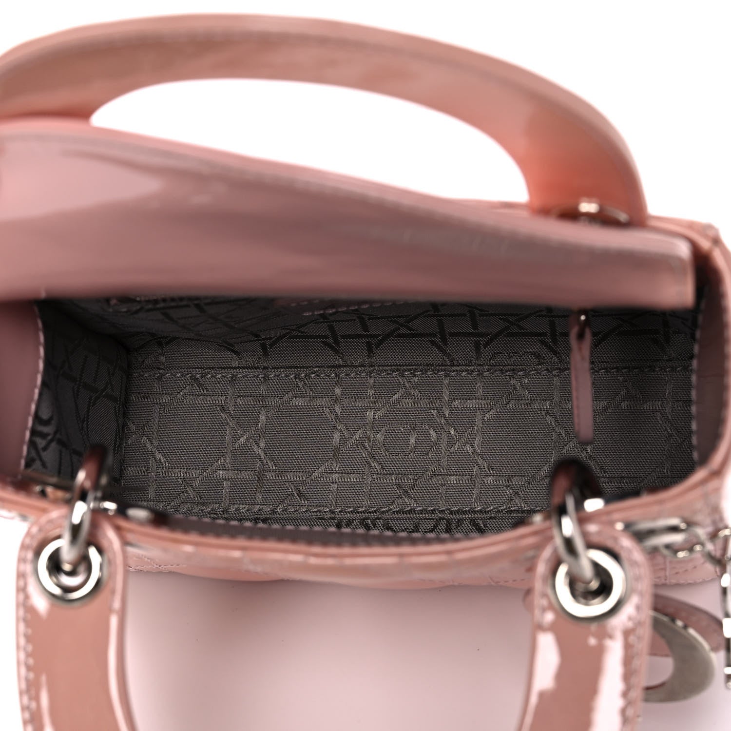 Christian Dior Patent Cannage Mini Lady Dior Pale Pink 3 of 9