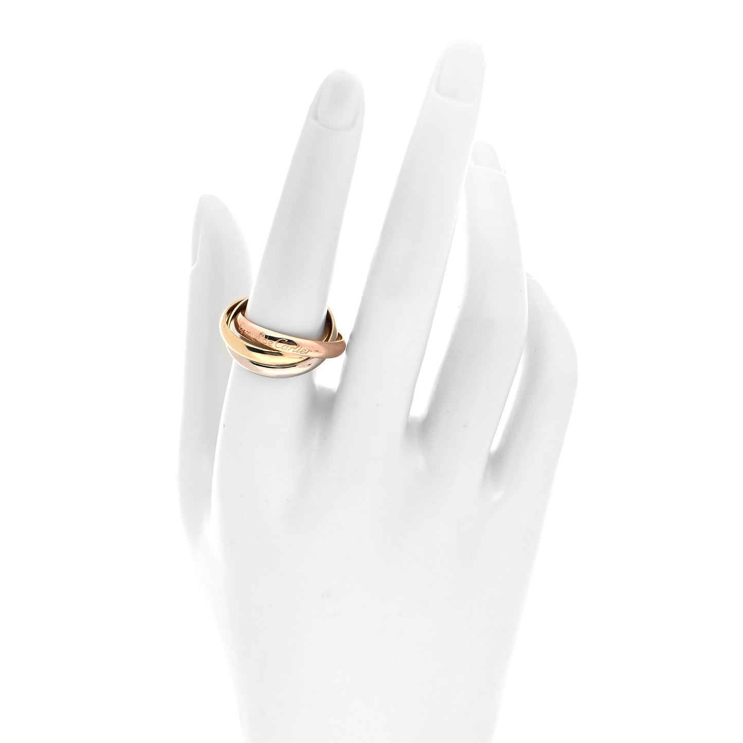 18K Pink Yellow White Gold Les Must De Cartier Trinity Ring 60 9