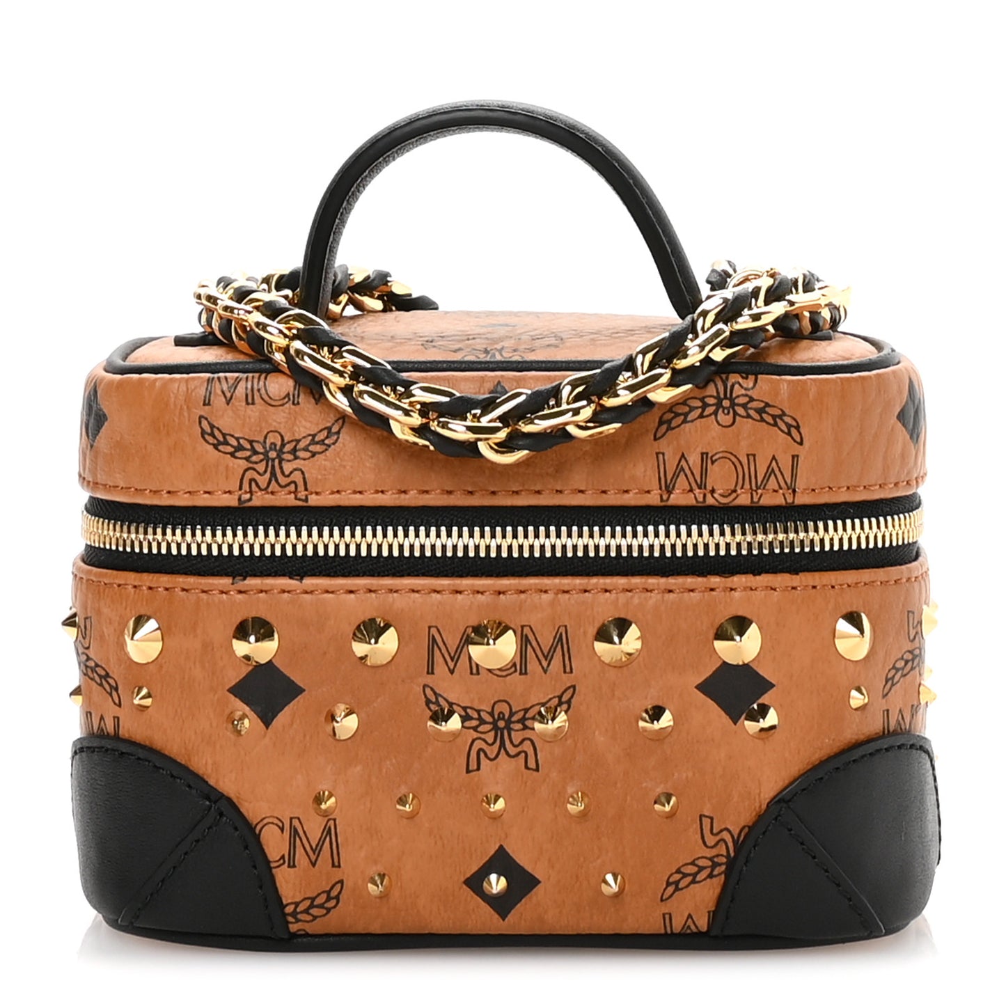 Visetos Rockstar Stud X-Mini Vanity Case Cognac