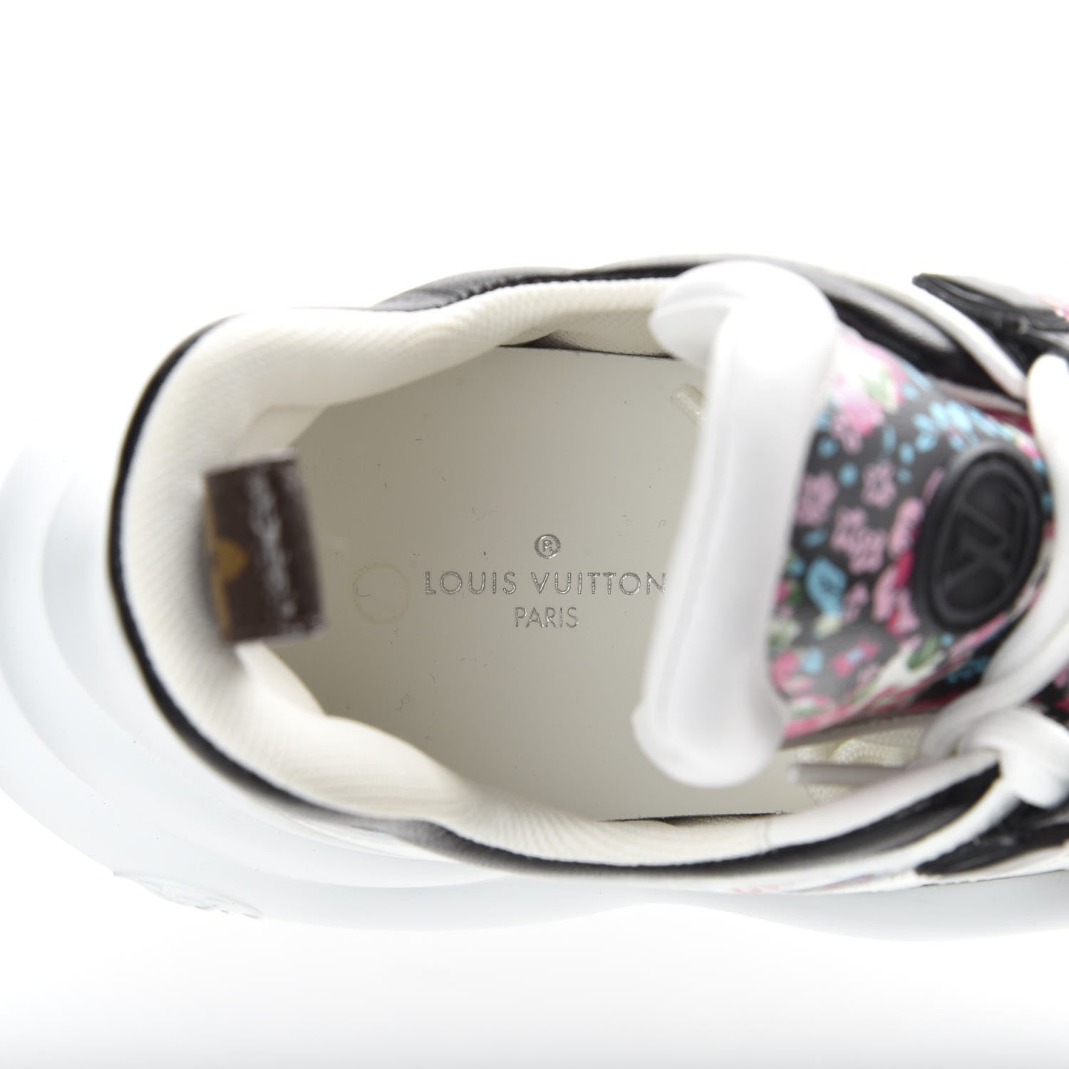 Louis Vuitton Flower Printed Calfskin Monogram LV Archlight Sneakers 39 Black Rose 7 of 9