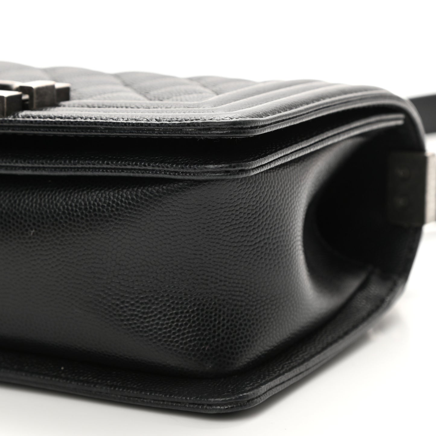 Caviar Quilted Small Boy Flap Black