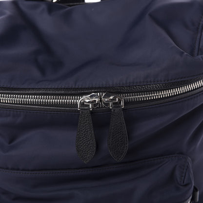 Burberry Nylon Pebbled Calfskin Backpack Navy 9 of 11