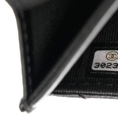 Chanel Aged Calfskin Chevron Quilted Reissue Card Holder Wallet So Black 8 of 8