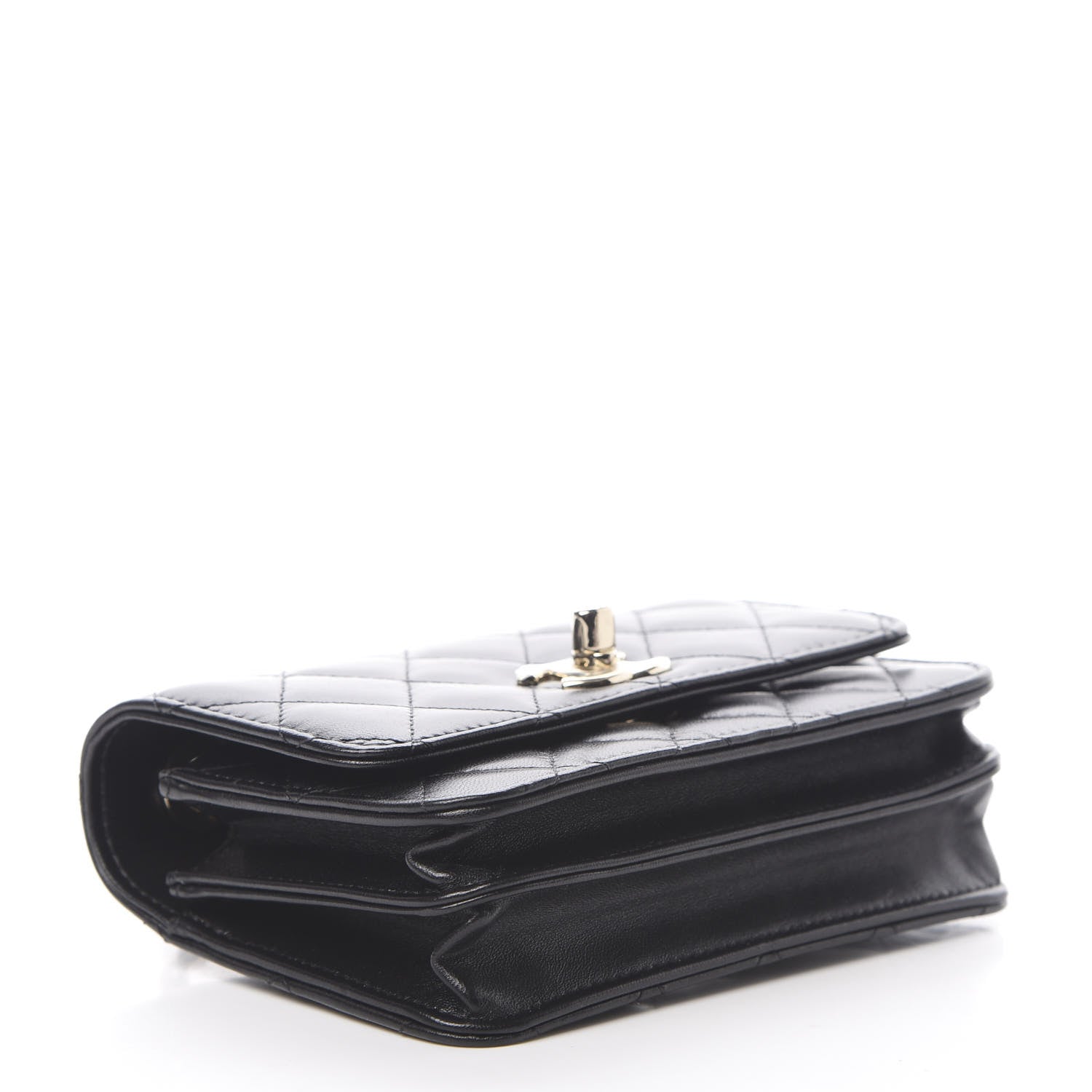 Chanel Lambskin Quilted Mini Trendy CC Wallet On Chain WOC Black 4 of 11