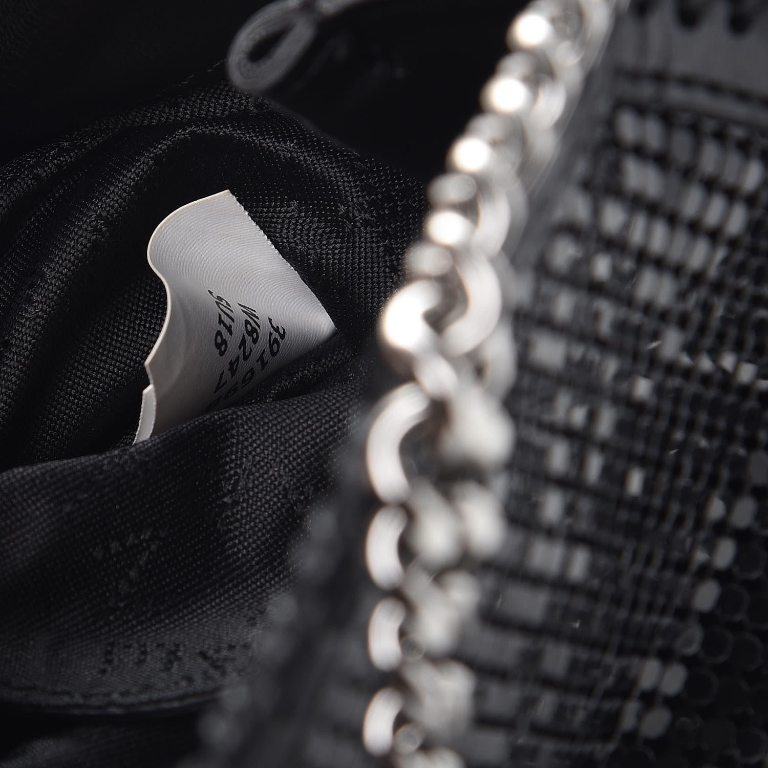 Stella McCartney Crystal Stones Tiny Fold Over Falabella Black 9 of 11