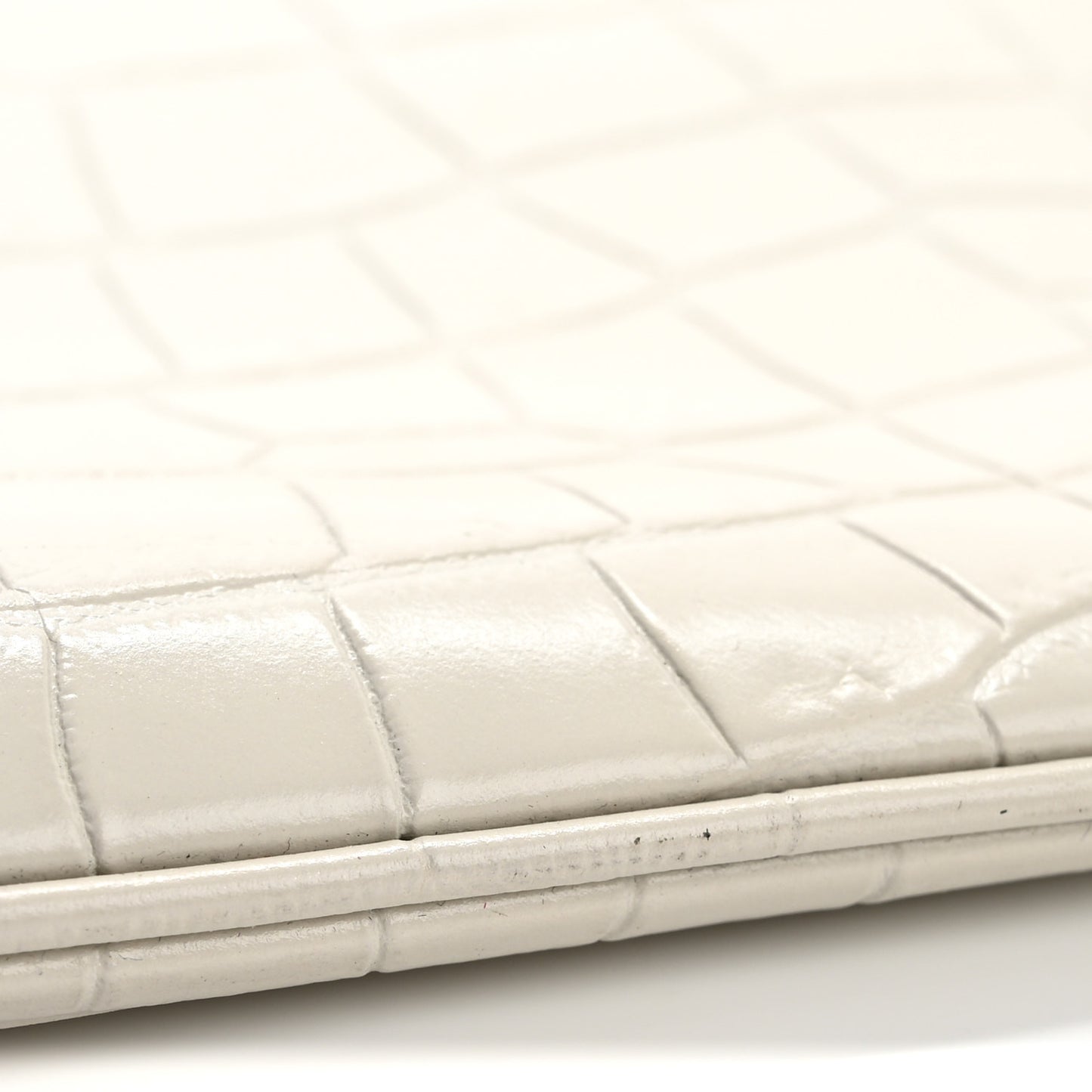 Calfskin Crocodile Embossed Tablet Pouch Crema Soft