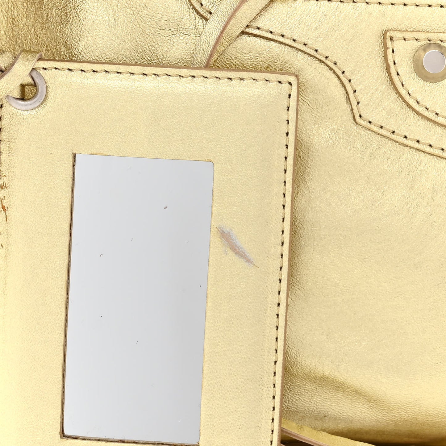 Laminated Agneau Classic Silver Hardware City Gold