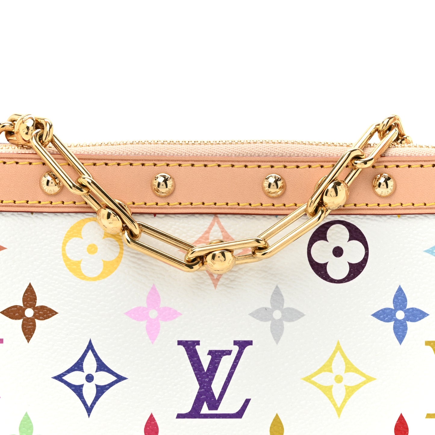 LV X TM Monogram Multicolor Pochette Accessories White