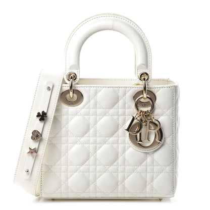 Christian Dior Lambskin Cannage Small My ABCDior Lady Dior White 1 of 12