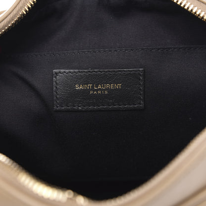 Saint Laurent Calfskin Matelasse Monogram Lou Camera Bag Dark Latte 6 of 11