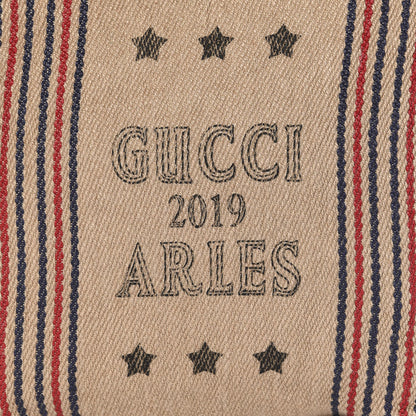 Gucci Straw Juta Printed Arles Tote Beige 10 of 10