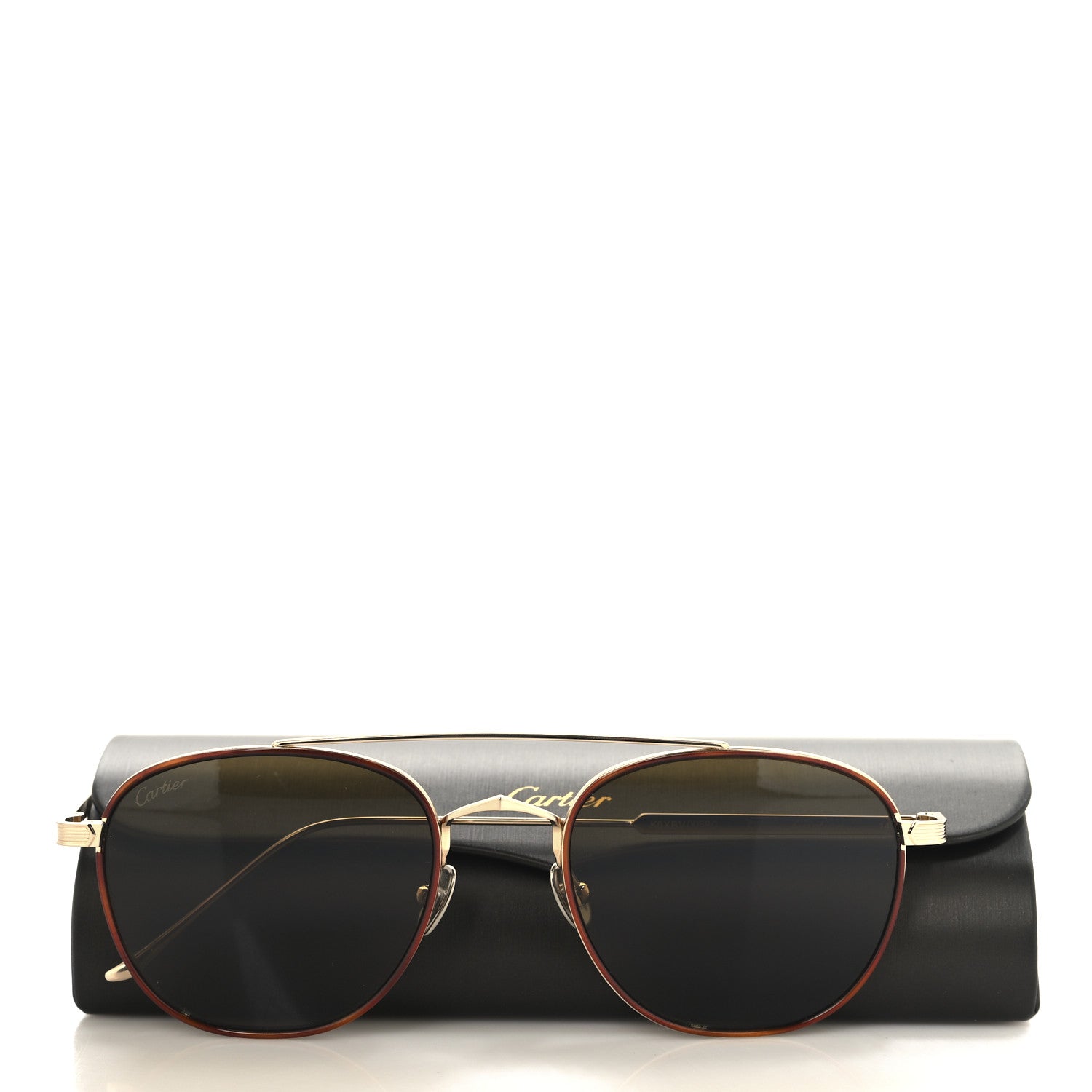 Cartier Metal C De Cartier Sunglasses Gold Brown 7 of 7
