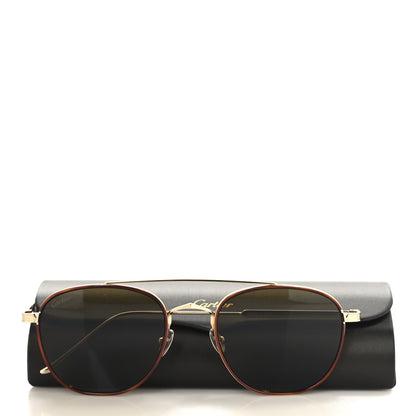 Cartier Metal C De Cartier Sunglasses Gold Brown 7 of 7