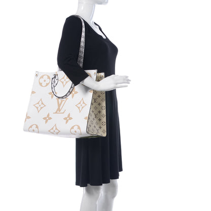 Louis Vuitton Monogram Giant Onthego GM Kaki Beige 3 of 11