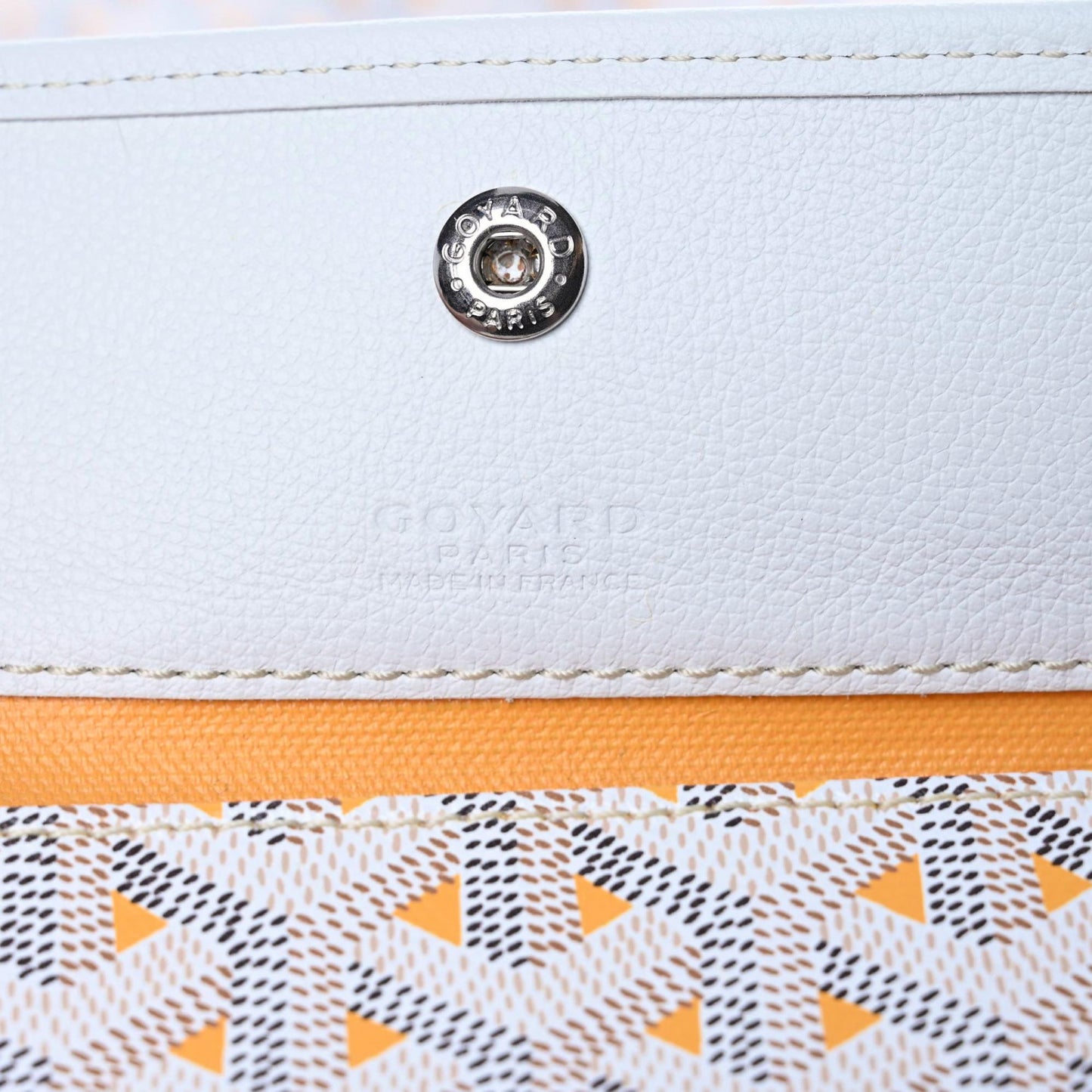 Goyardine Saint Louis Claire Voie PM White Orange