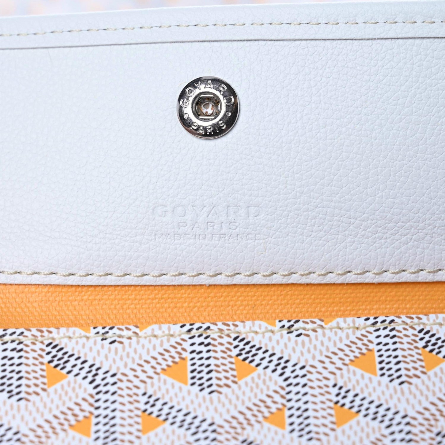 Goyard Goyardine Saint Louis Claire Voie PM White Orange 5 of 8