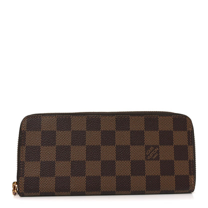 Louis Vuitton Damier Ebene Clemence Wallet Rose Ballerine 1 of 7