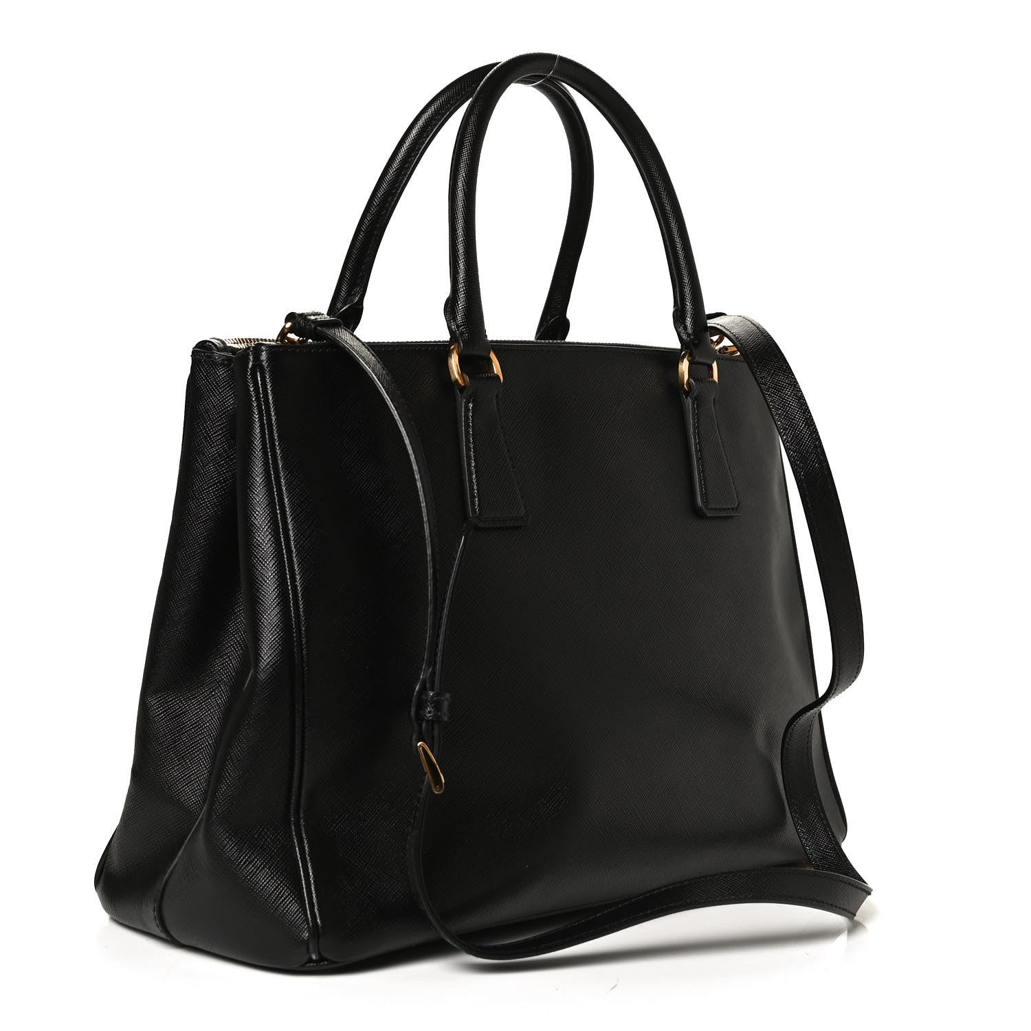 Prada Saffiano Medium Galleria Double Zip Tote Black 2 of 11
