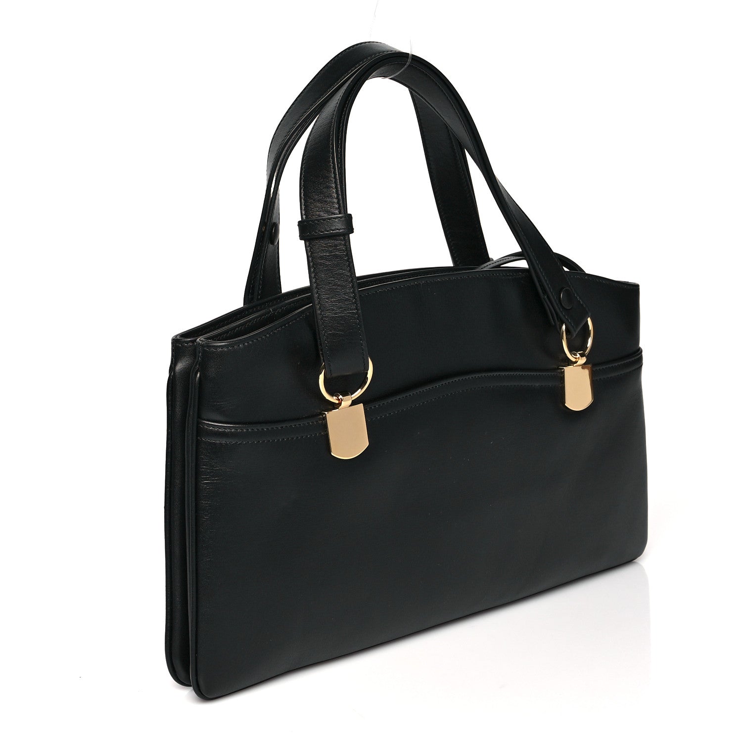 Gucci Vitello Palmellato Lux Large Arli Top Handle Bag Black 3 of 11