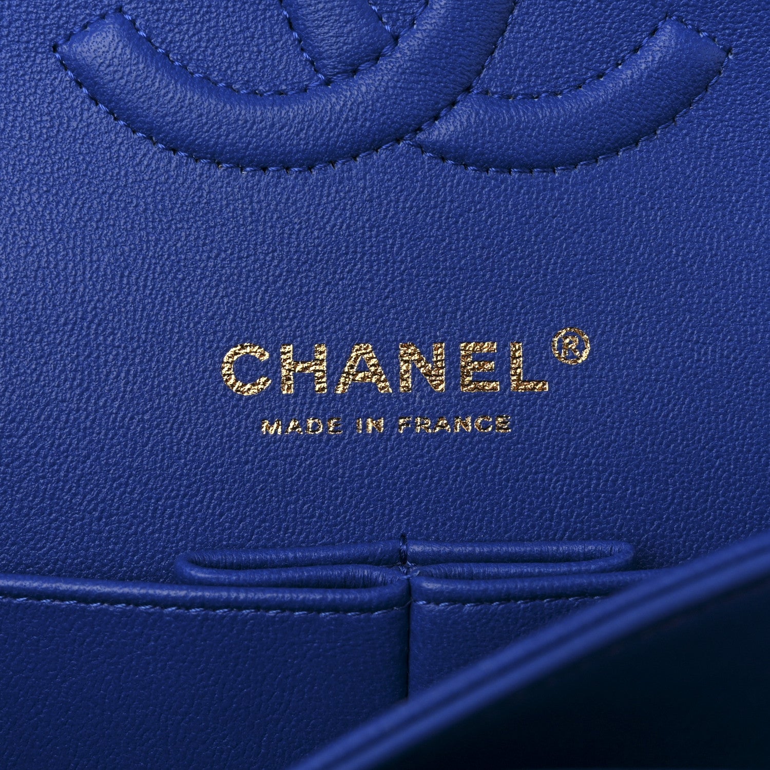 Chanel Lambskin Quilted Medium Double Flap Blue 6 of 11
