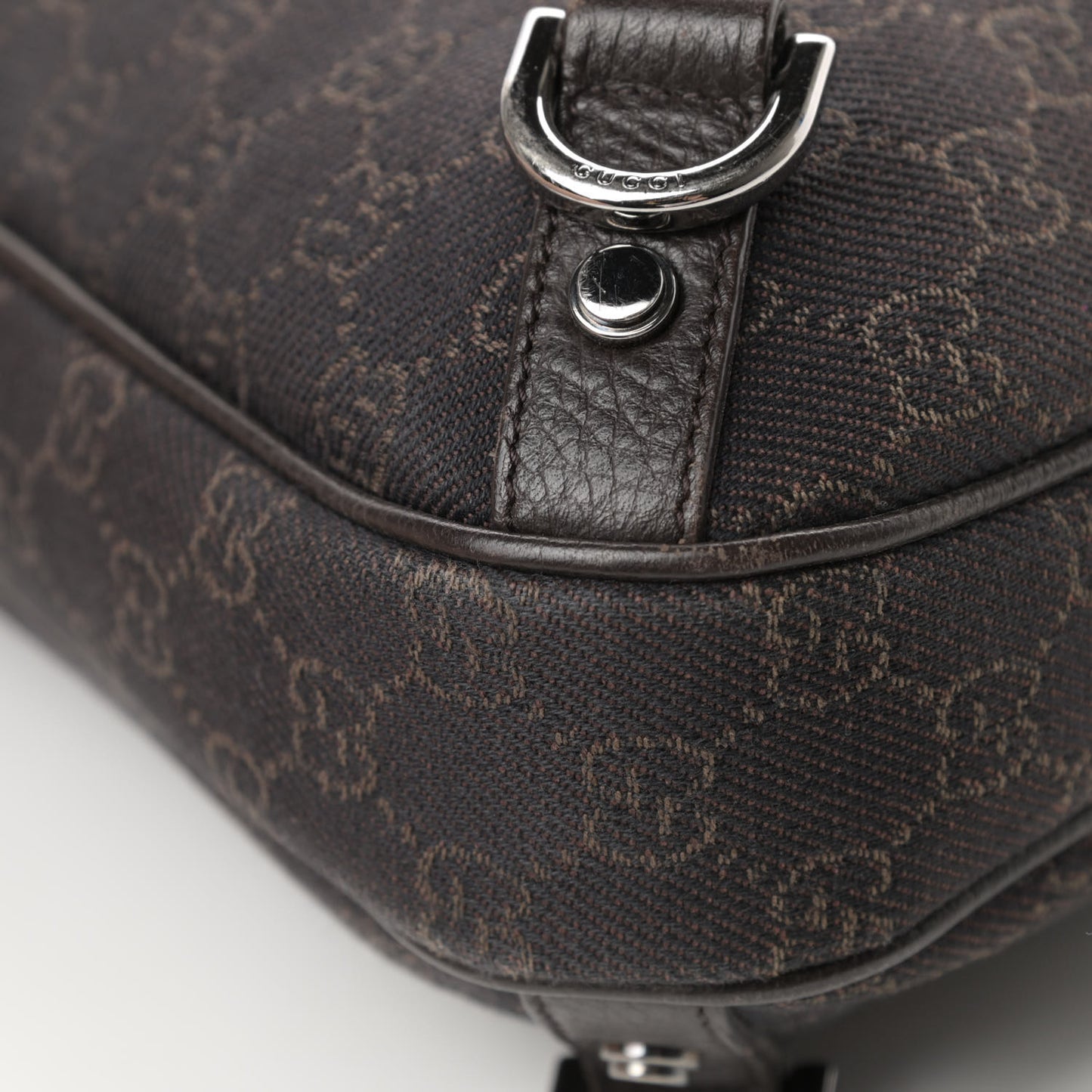 Denim Monogram Abbey D Ring Hobo Brown