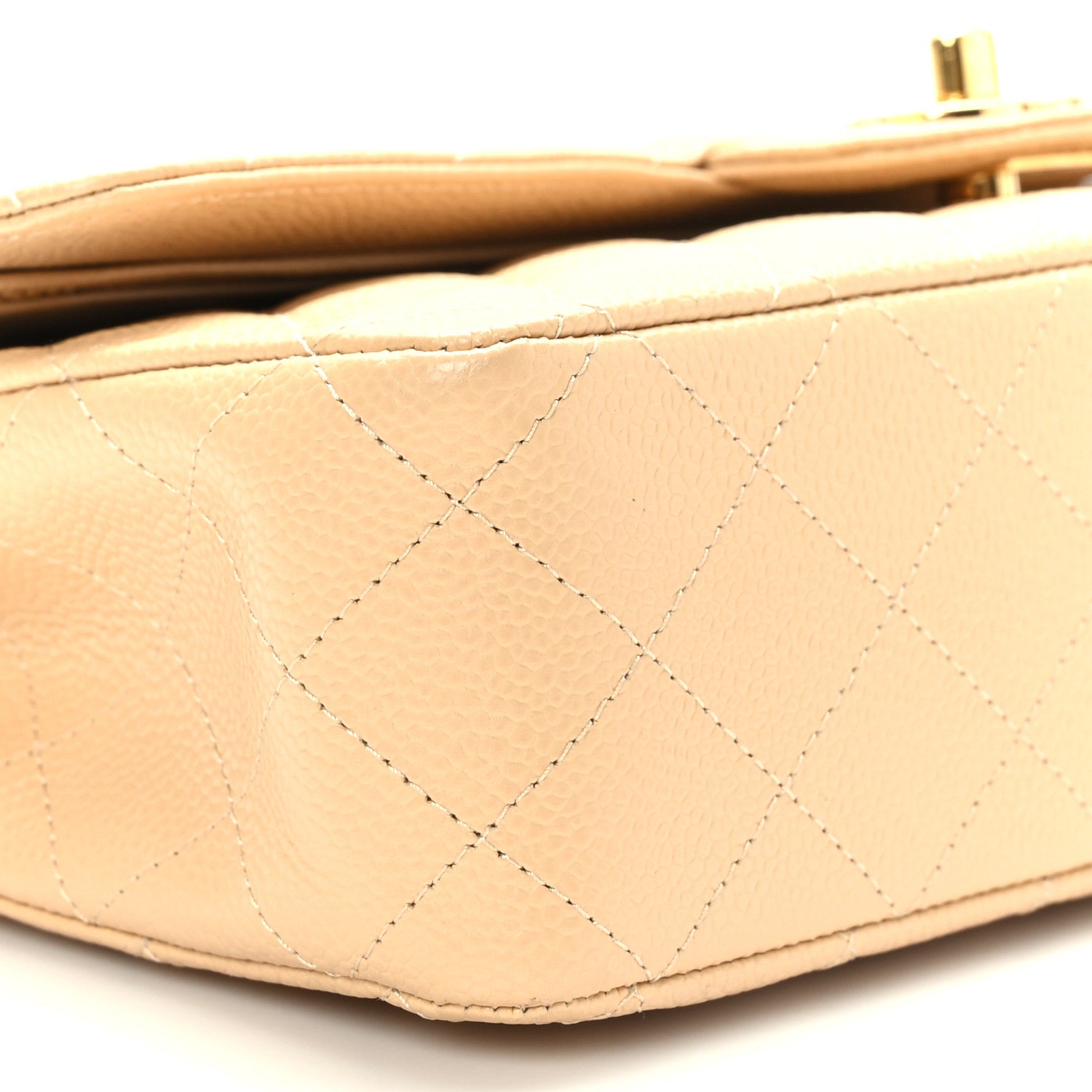 Chanel Caviar Quilted Medium Double Flap Beige 8 of 9