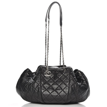 Chanel Calfskin Quilted Drawstring Sac Cordon Bag Black 8 of 8