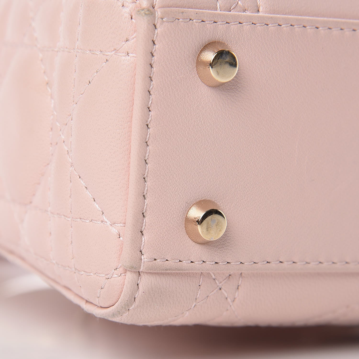 Christian Dior Lambskin Cannage Mini Lady Dior Rose Poudre 17 of 20