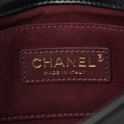 Chanel Calfskin Chevron Stitched Coco Waist Bag Black 6 of 9