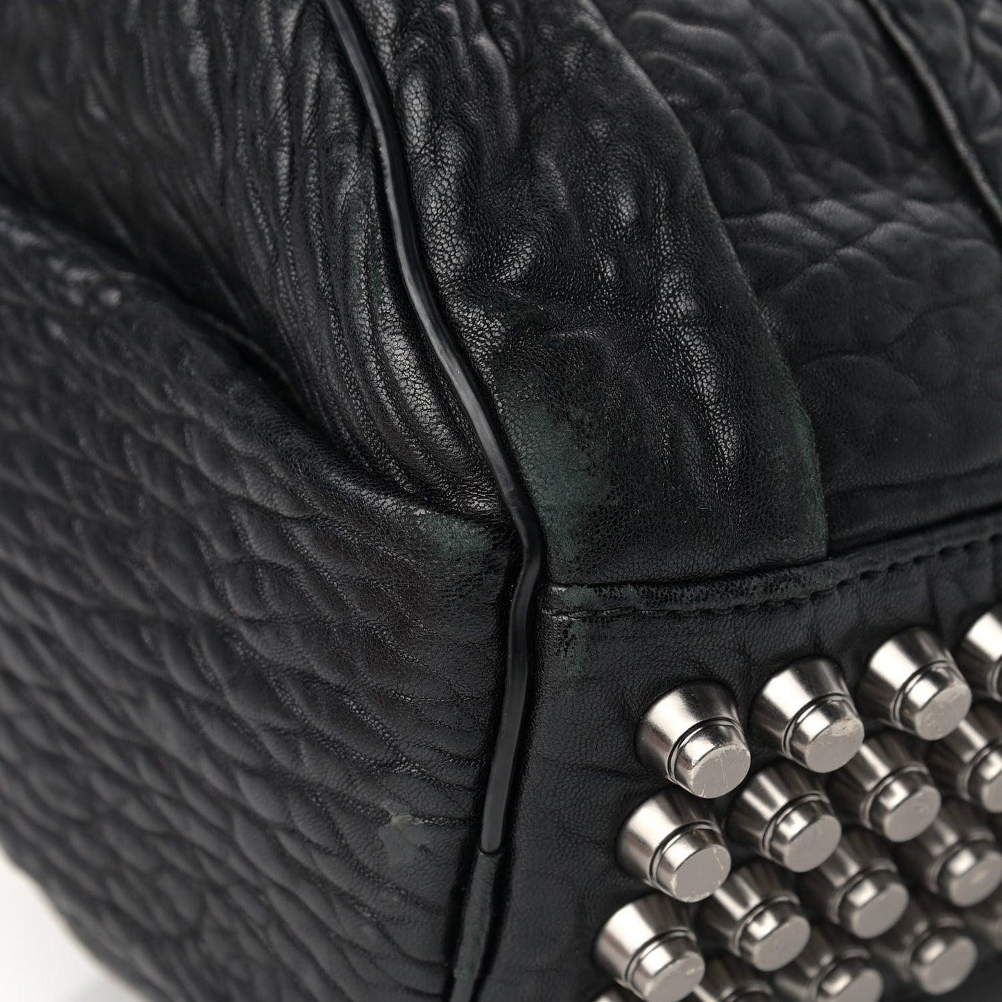 Pebbled Lambskin Rockie Black Rhodium Hardware
