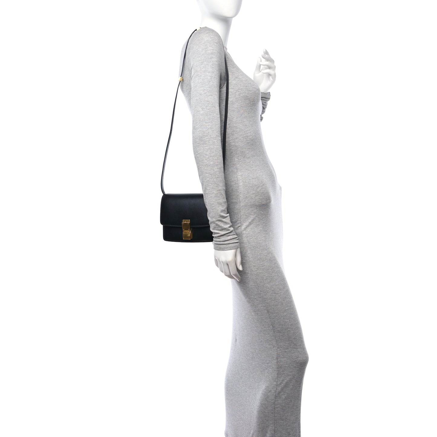 Box Calfskin Small Classic Box Flap Bag Black